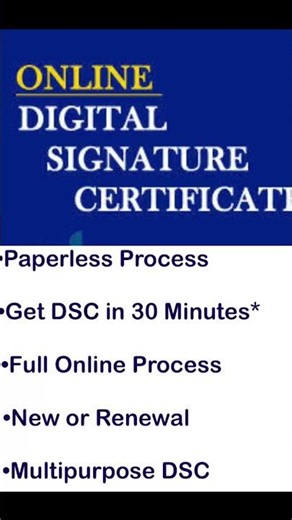 Online Digital Signature Certificate (DSC) #dsc #digitalsignaturecertificate #shorts