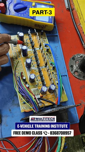 Hello EV Mechanic on Instagram: "EV Repairing Course me E-Rickshaw Controller ko kaise check aur trace karte hain? (Live Class – Multitech Institute) PART - 3 EV Repairing Course ki live class me students ko E-Rickshaw Controller ka complete checking aur tracing process real controller par practically sikhaya jata hai. 🔧 E-Rickshaw Controller checking – Step by Step: 1️⃣ Visual inspection Burn MOSFET, loose connector, broken track check Water damage & carbon layer identify karna 2️⃣ Power suppl