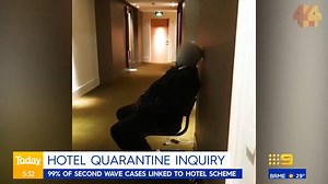 261K views · 609 reactions | Victoria's hotel quarantine inquiry has been told that 99% of the state's second wave of COVID-19 can be linked back to returned travellers at two Melbourne hotels. #9News | 9 News | Facebook
