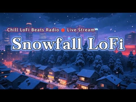 Snowy Winter Night Lofi ❄️ Chillhop Beats for Deep Focus & Relaxation | Calm Snowfall Ambience