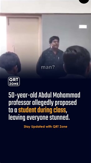50-year-old Abdul Mohammad professor allegedly proposed to a student during class. #shorts