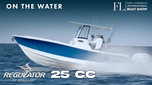 Step aboard the Regulator 25 CC at Fort Lauderdale International Boat Show 2024! This center console from Regulator Marine offers stability, ample rod storage, and a spacious deck layout, designed for serious fishing. Watch the full walkthrough now! --- #RegulatorBoats #Regulator25CC #FLIBS2024 #CenterConsole #OffshoreFishing | On The Water Magazine