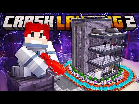 COMO CRIEI UMA BASE 100% SEGURA NO MINECRAFT - Crash Landing 2 - Ep.14