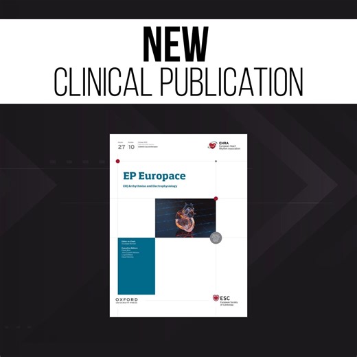 Catheter ablation ⚡ vs. drug therapy for #AblateVT New Europace study shows cardiac ablation, predominantly guided by #RoboticEP, reduced ICD shocks by 77% vs meds. Proud to support physicians with cutting-edge tech for patients with critical unmet clinical needs. Read the study 👉https://academic.oup.com/europace/article/27/10/euaf236/8286994 European Society of Cardiology | Stereotaxis