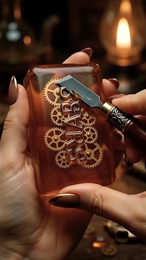 Steampunk ASMR ⚙️ Satisfying Crisp Soap Carving (Gears, Steam & Aether)