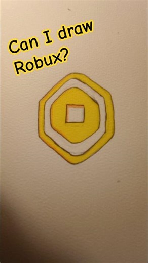 Can I draw Robux ? #roblox #robux #drawing #art #shorts