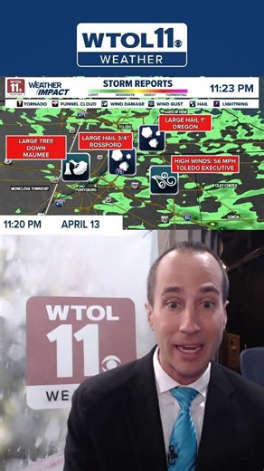 Storms Monday night brought hail, rain and power outages. Check out this timelapse