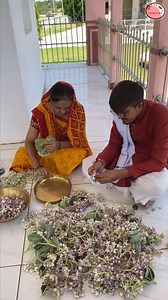 Indian traditional rituals - calotropis haar making - calotropis procera #Indian #traditional #rituals #calotropishaar #calotropisprocera | Hetal's Art
