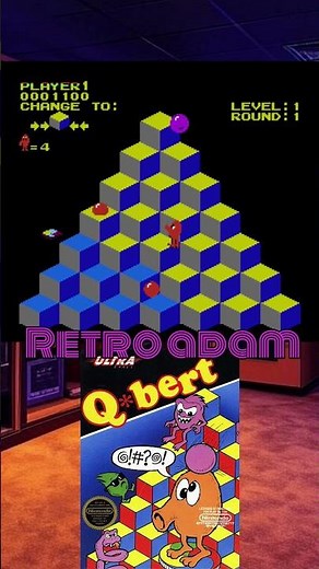 Q-Bert NES gameplay