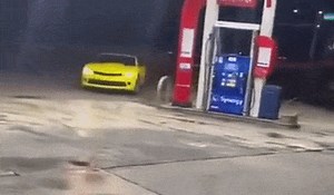 Drifting A Chevrolet Camaro Between Gas Pumps Is Simply Asking For Trouble | Carscoops