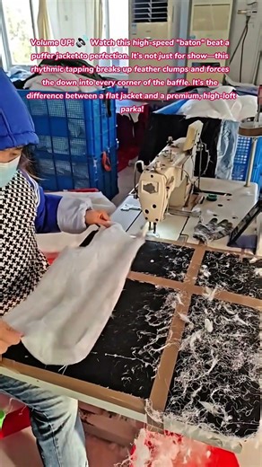 The "Puffer" Finisher! 🧥🥊 The Rhythmic Secret to Perfect Jackets #how #asmr #tools #machine #jacket