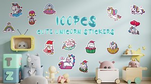 Watch Baopin Cute Unicorn stickers Video on Amazon Live