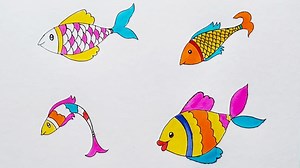 5.2K views · 120 reactions | How to draw different types of fish | Easy and simple fish drawing | Easy art | Priyanka creative guru | Facebook