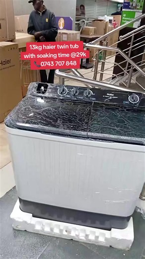 13kg haier twin tub washing machine with soaking time 2yrs warranty @29k #goviral# #fyppppppppppppppppppppppp #onlyatcarolenterprises🤸