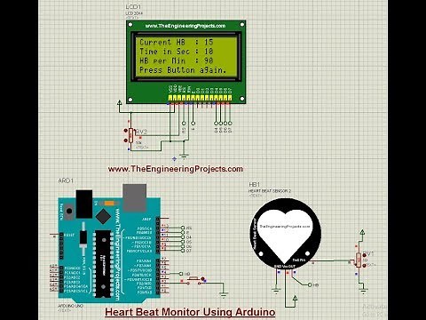 Heart Beat Monitor using Arduino in Proteus