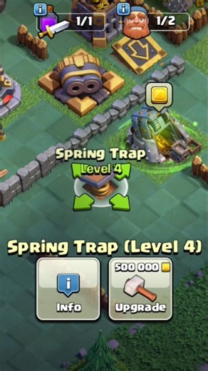 clash of clans spring Trap Level 4 Update
