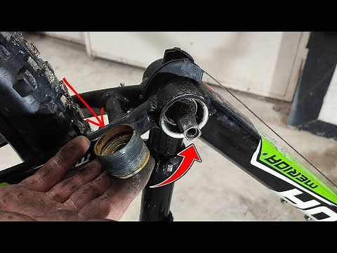 How to Fix a Creaking Bike. Lubrication of the bicycle bottom bracket