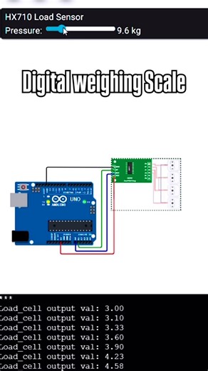 ResearchEngineeringDevelopment💠 on Instagram: "Digital Weighing scale ⚖️ Measures weights accurately using Arduino • Digital Weighing machine • Arduino based weighing machine • Load cell sensor with Arduino • Measuring weights • DIY Arduino projects #arduino #sensor #simulation #digitalscale #loadcell"