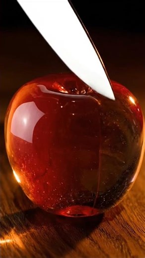 Glass Apple Tapping ASMR ✨ | Relaxing Sounds 😴#ASMR #GlassApple #ASMRtapping #GlassTapping