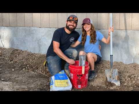 Off-Grid Cabin Foundation | FINAL STEP | Parging and Grading