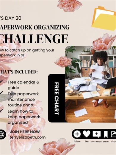 Hi friends! Today is catch-up day for our paperwork organizing challenge! Throughout this past week, we continued to gather our most important paperwork and properly recycled and shredded the rest! Next week, we will continue gathering our most important paperwork and then set up simple systems to properly contain what you need! Have you joined the challenge yet? The 🔗is in my bio and after you log in, you will join my paperwork organizing challenge. There you can find the calendar and full gui