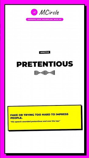 Learn English: What is Pretentious? | Vocabulary Shorts