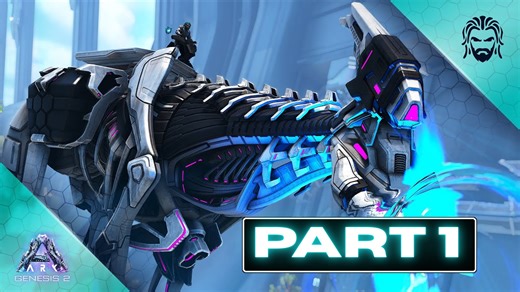 ARK Genesis Part 1 ultimate harvesting Stryder tame gameplay