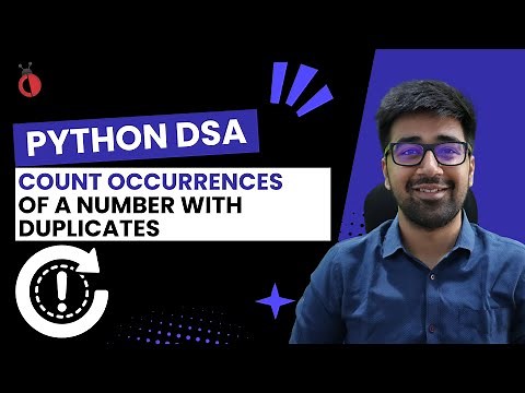 DSA in Python Course - Count Occurrences in Sorted Array | Binary Search Approach - Part 51 [Hindi]