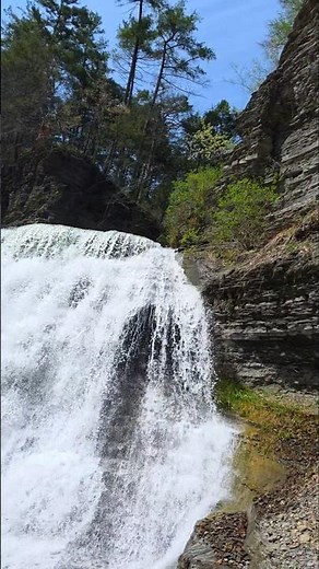 Lower Falls at Robert H Treman State Park - Ithaca, NY 🏞 #waterfalls #exploreny #hiking
