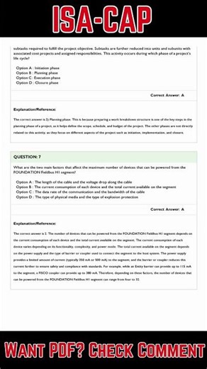 Practice Test - ISA Certified Automation Professional (CAP) ISA-CAP Exam Questions