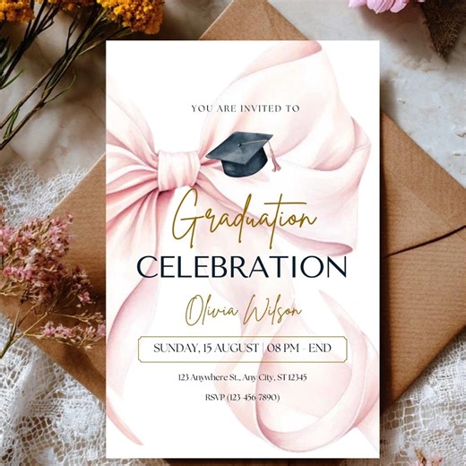 Editable Graduation Invitation Template, Class of 2026 Party Invite (digital Download) - Etsy