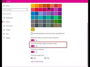Why Can’t I Change the Color of My Taskbar in Windows 10