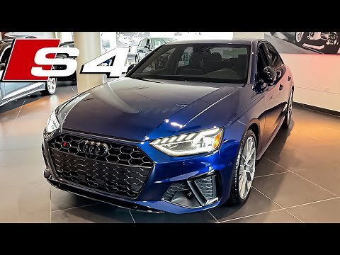 2021 Audi S4 in Navarra Blue Walkaround Review