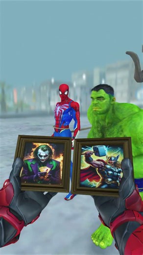 Help Spider-man choose: left or right, who is the strongest? #spiderman #hulk