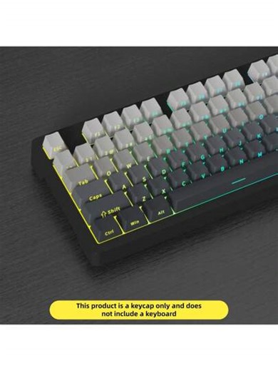 FLAMING SKOUL Side Print Keycaps - Shine Through Keycaps, PBT Double Shot Custom Keycap Set, 136 Keys Gradient Gray, OEM Profile Keyboard Keycaps For Cherry Gateron MX Switches Keyboard,Minimalist Style English (US) ANSI Layout | SHEIN
