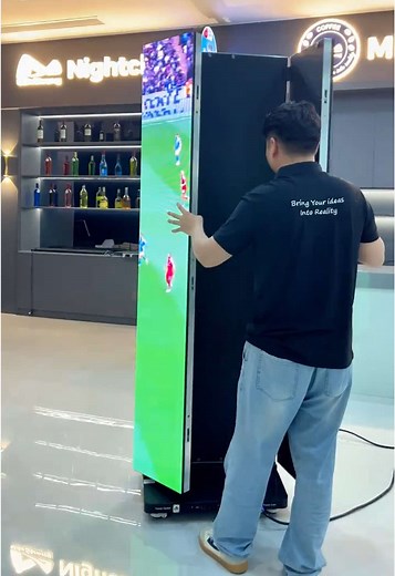 Your Portable, Foldable LED Display#MileStrong #leddisplayfactory #leddisplayscreen #digitalsignage #uefachampionsleague