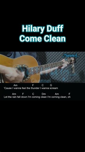 Hilary Duff - Come Clean Guitar Chords Lyrics #shorts