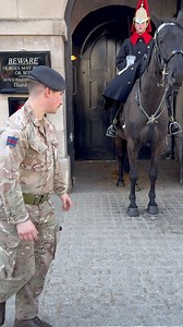 1.7M views · 5.7K reactions | One of the blues and royals is wearing an army uniform, he is looking for something , The horse guard's reaction at the end of the video is so cute  #fyp #highlight #everyone #Amazing #kingsguard | King Guards horses England | Facebook