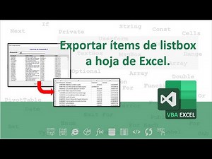 Exportando datos de un listbox a Excel con VBA