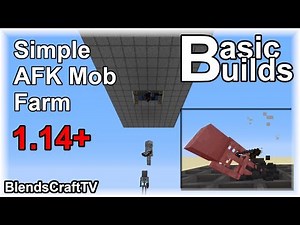 Simple AFK Mob Farm - Minecraft Java 1.14+ - Basic Builds