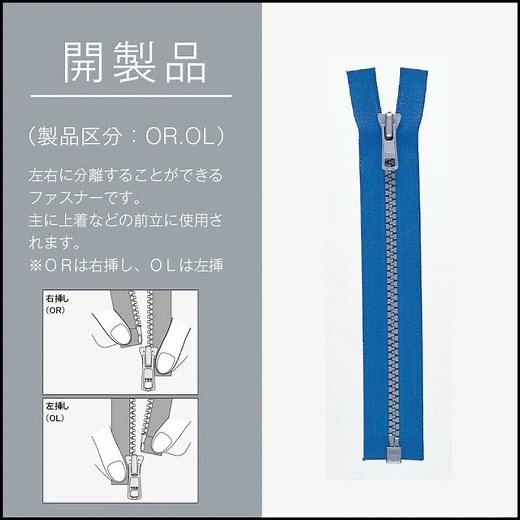 【#ZIPTALK】 ファスナーの製品区分と用途に応じた使い分け 開製品#shorts