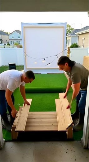 Empty Backyard to Outdoor Cinema Garden | Amazing Backyard Transformation Timelapse