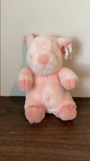Gund 1989 wind up musical pig plush lullaby