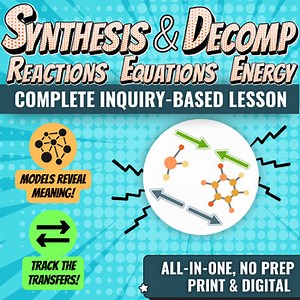 Synthesis & Decomposition Reactions Equations & Energy Inquiry-Based Lesson