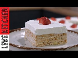 Δροσερό Γιαουρτογλυκό με Φρέσκα Φρούτα σε χρόνο ντε-τε!!Delicious yoghurt cake at 10 min.!!