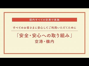 安全・安心への取り組み（国内全空港・機内）
