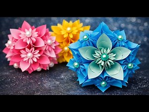 Easy Kusudama Origami Flower Ball | Beautiful Paper Decor
