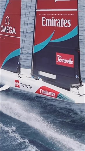 Emirates Team New Zealand on Instagram: "Sailing into Monday… #AC38 #trainingday @americascup"