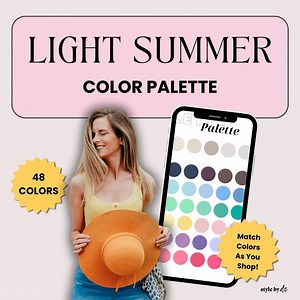 Light Summer Color Palette: 48 Swatch PDF for Shopping - Etsy UK