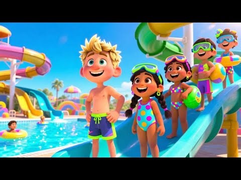 Water Slides Song 💦🎢 | Fun Water Park Song for Kids | Nursery Rhymes & Toddler Songs